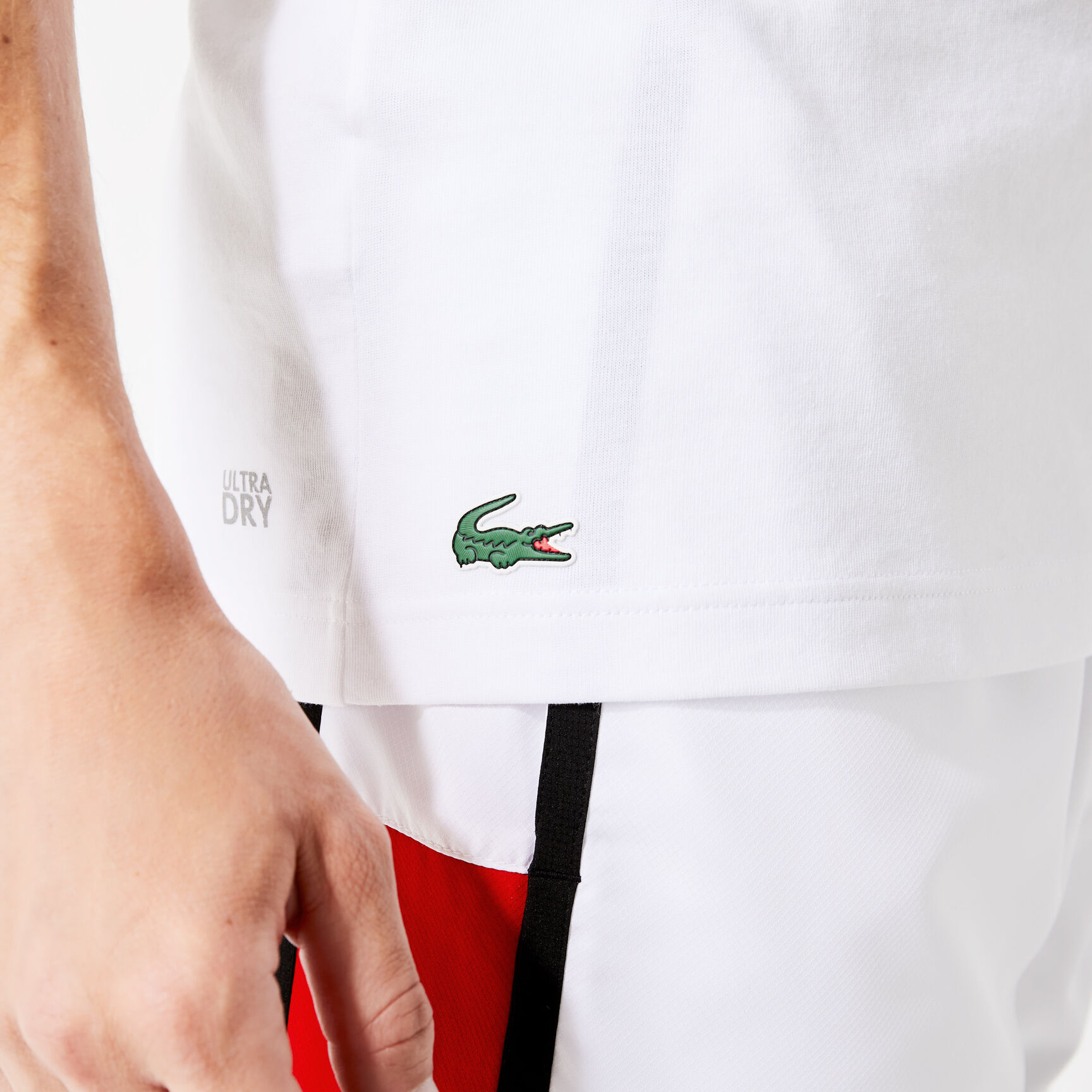 تيشيرت قطن عضوي بطبعة شعار الماركة للرجال مجموعة Lacoste SPORT
