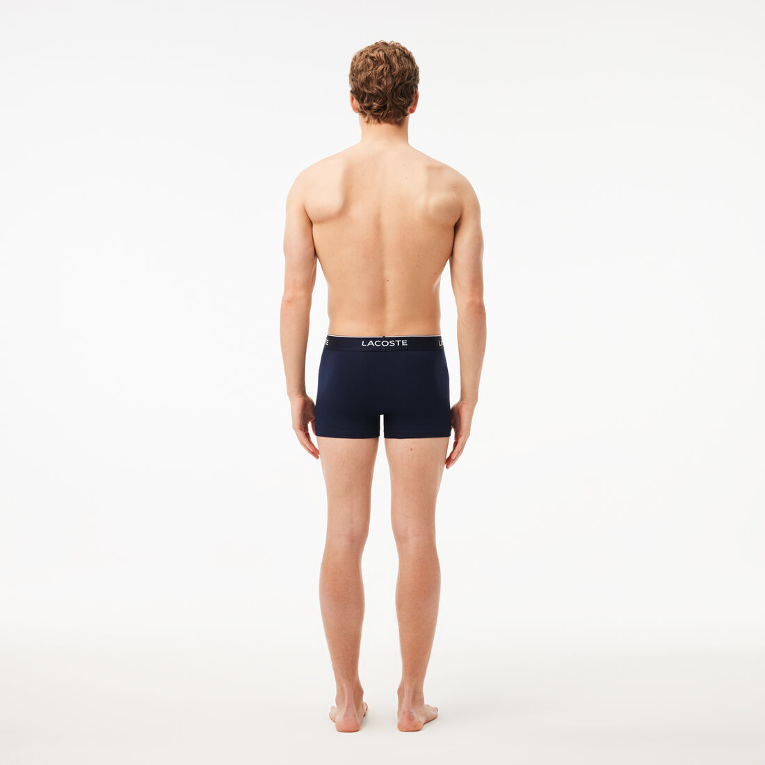 Pack Of 3 Navy Casual Trunks With Contrasting Waistband Pack Of 3 Navy Casual Trunks With Contrasting Waistband