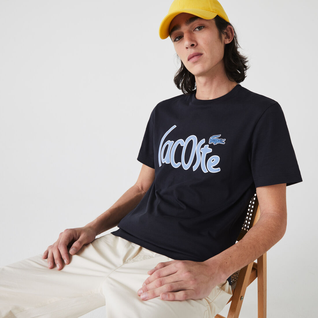 Men&rsquo;s Crew Neck Signature Print Cotton T-shirt