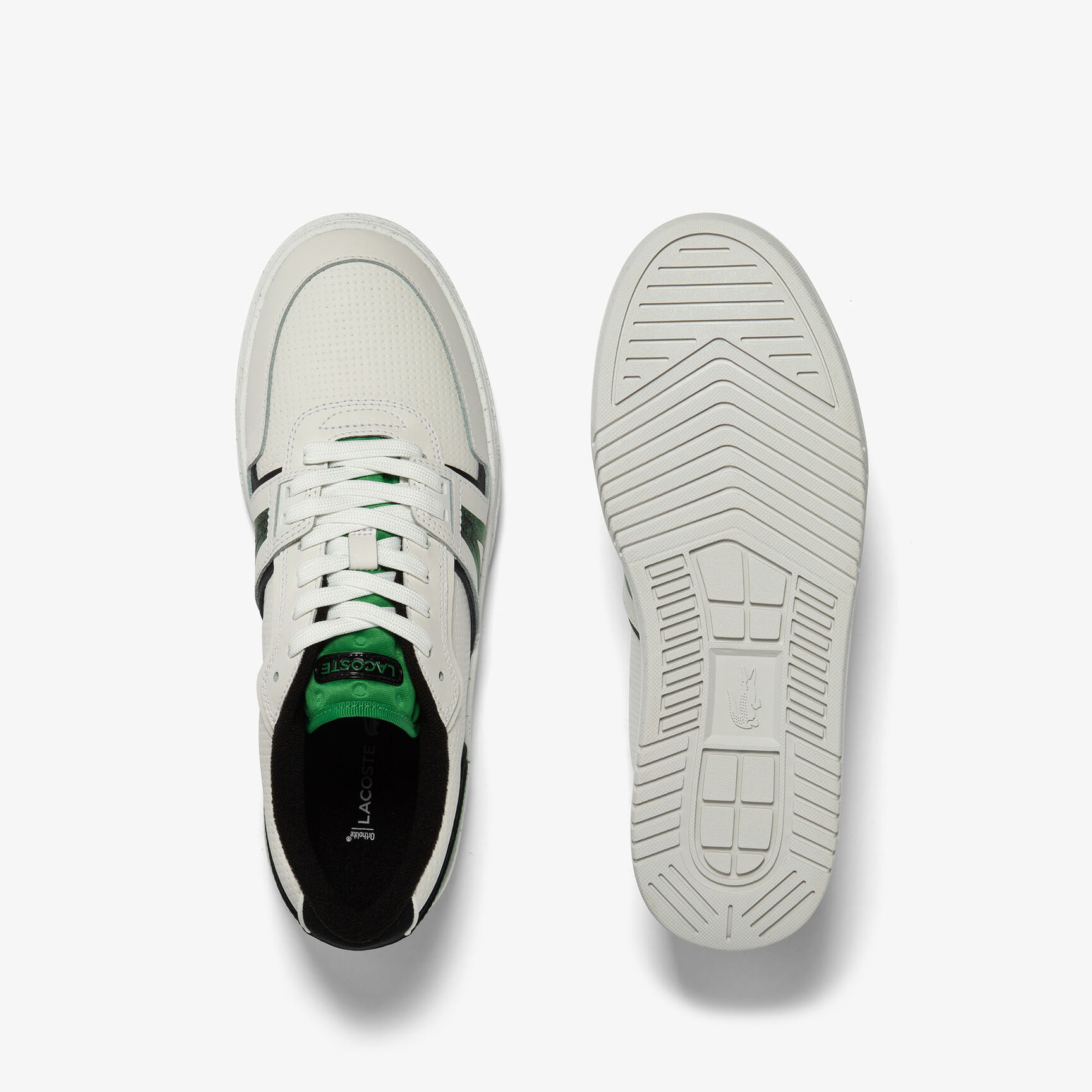 Men's Lacoste L001 Leather Spray Print Trainers