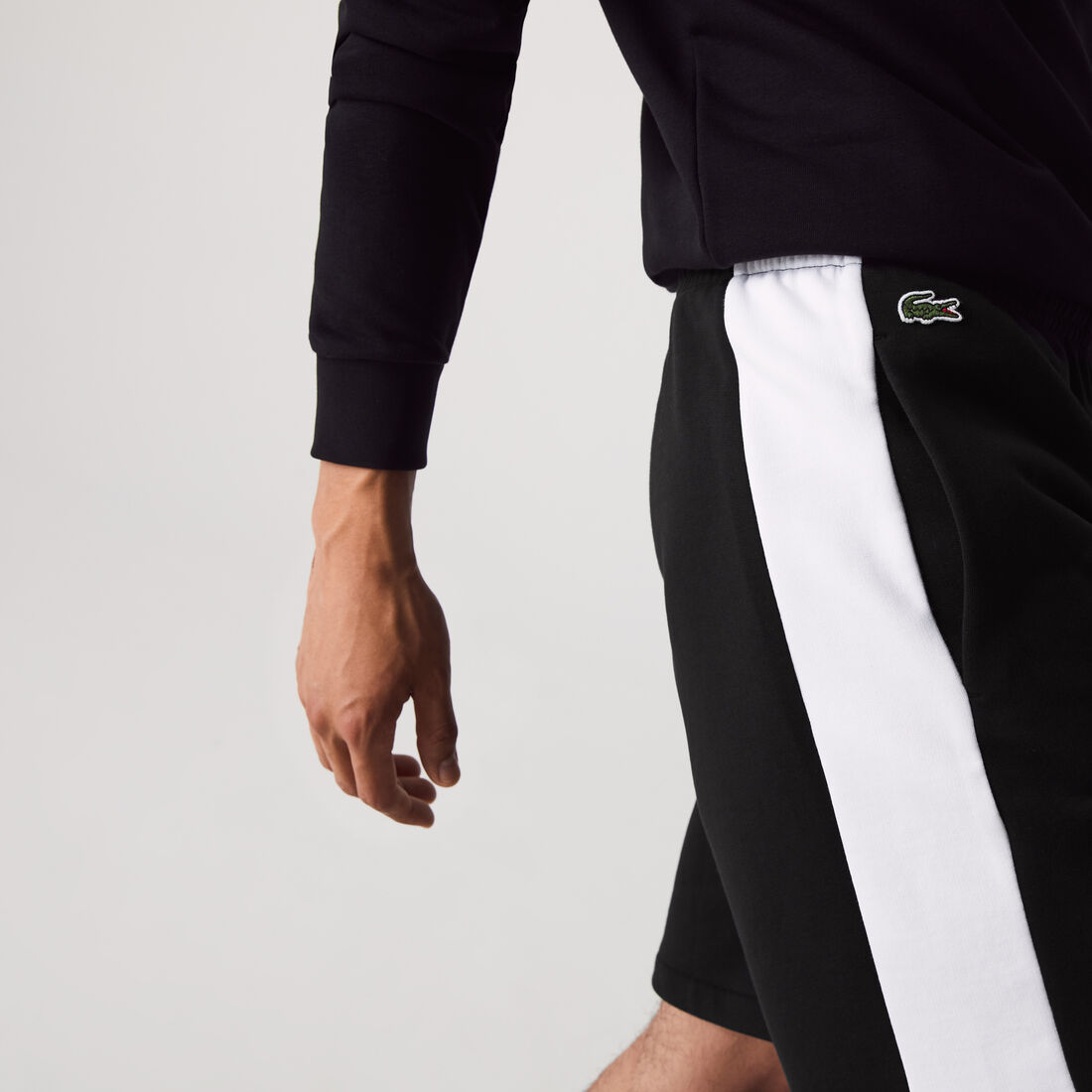 Men's Lacoste SPORT Contrast Band Fleece Shorts Men's Lacoste SPORT Contrast Band Fleece Shorts
