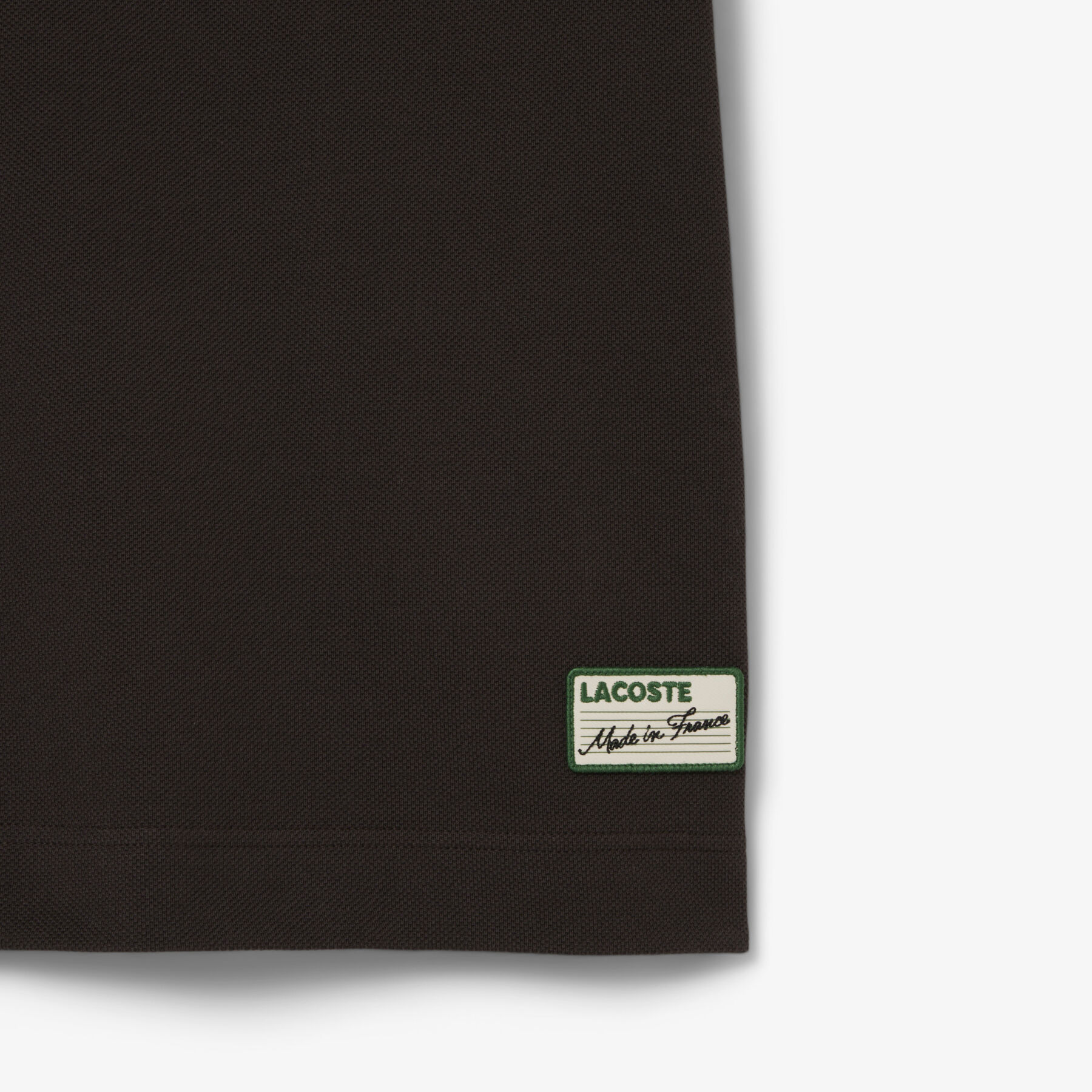 lacoste french made classic fit stripe collar polo shirt