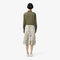 lacoste topography print pleated skirt