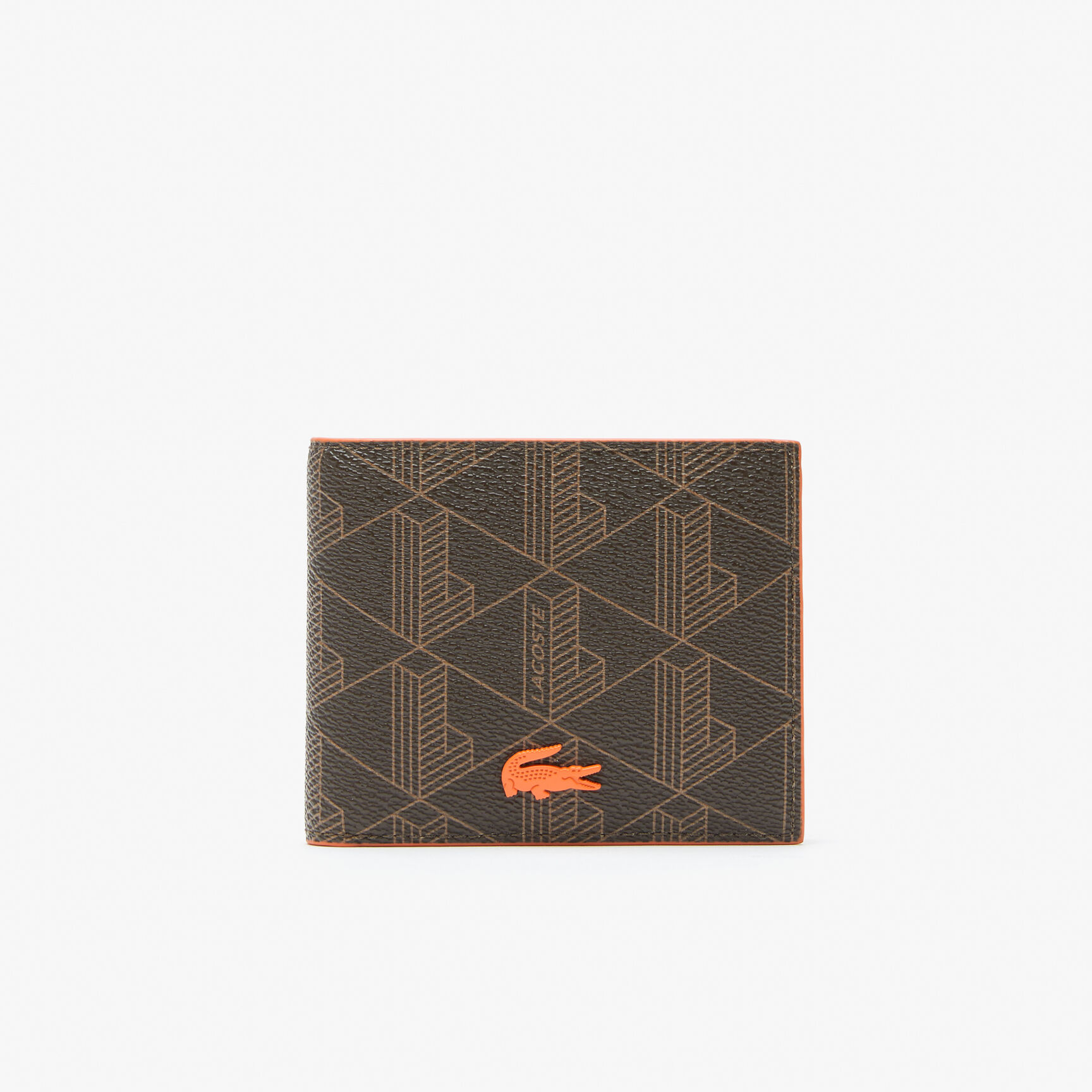 Men's The Blend Neon Details Crocodile Monogram Canvas Wallet