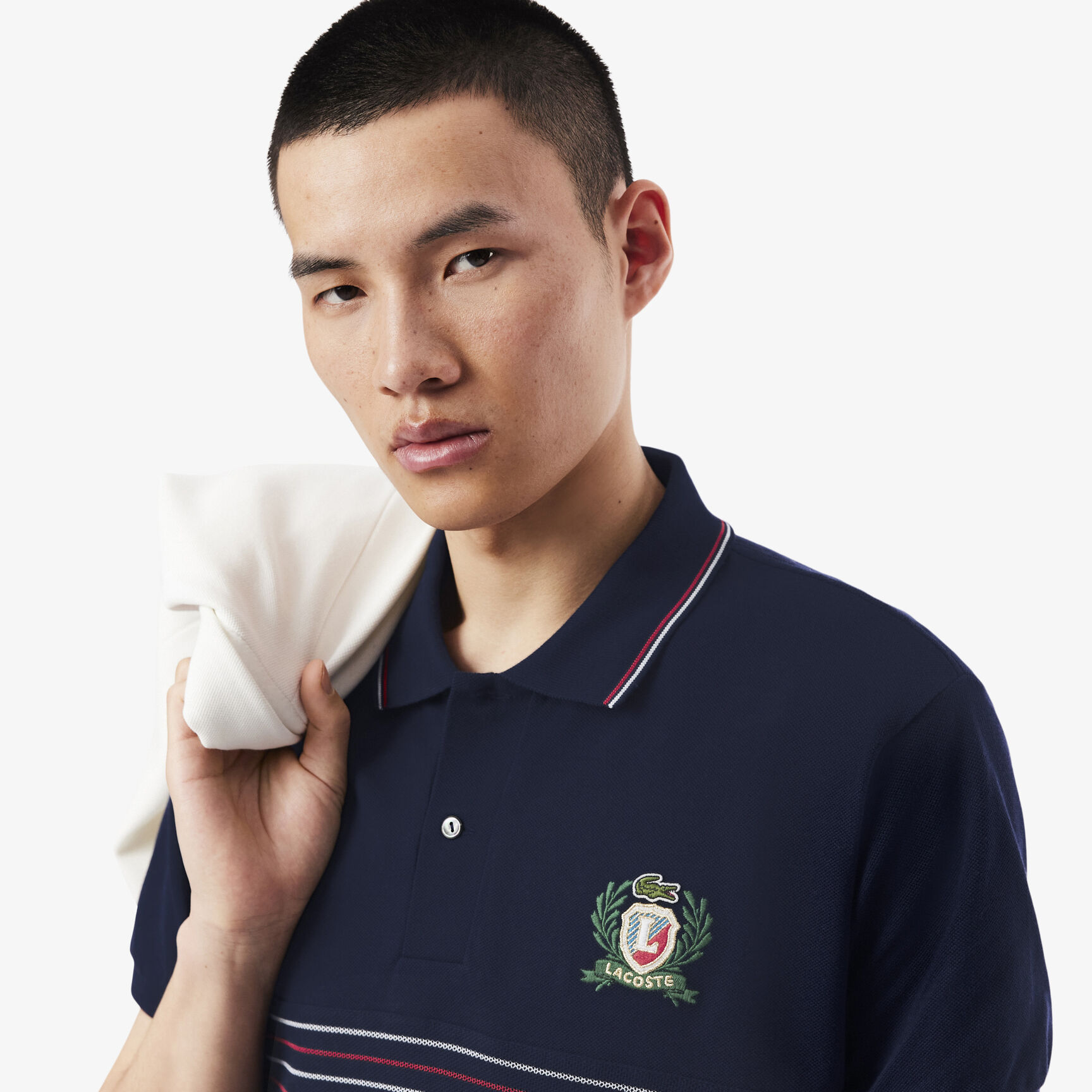 Classic Fit L.12.12 Embroidered Shield Polo Shirt