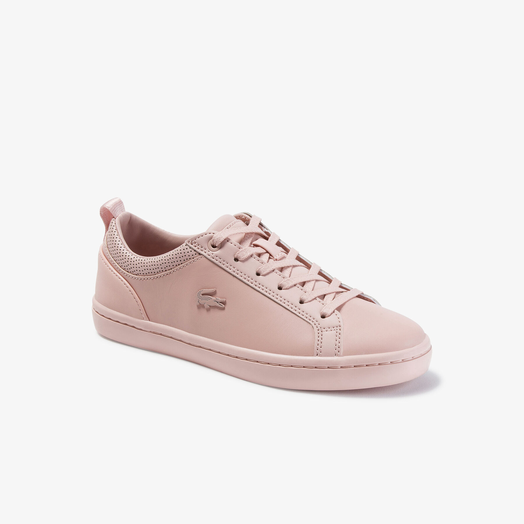 lacoste women s straightset leather and synthetic sneakers