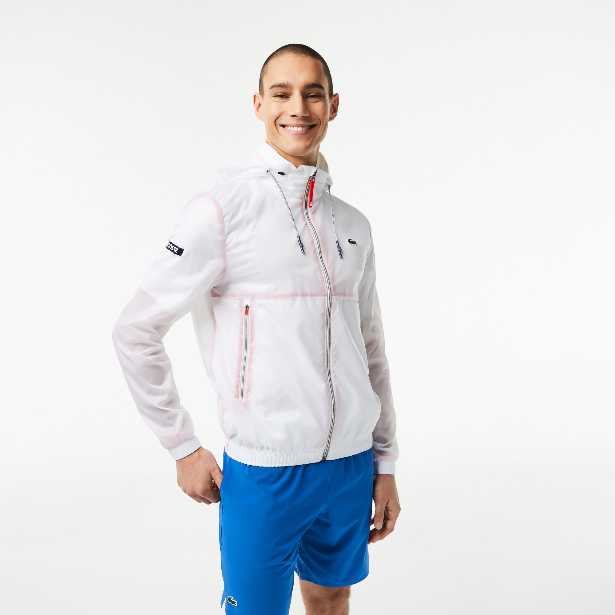 Lacoste white tennis jacket shop