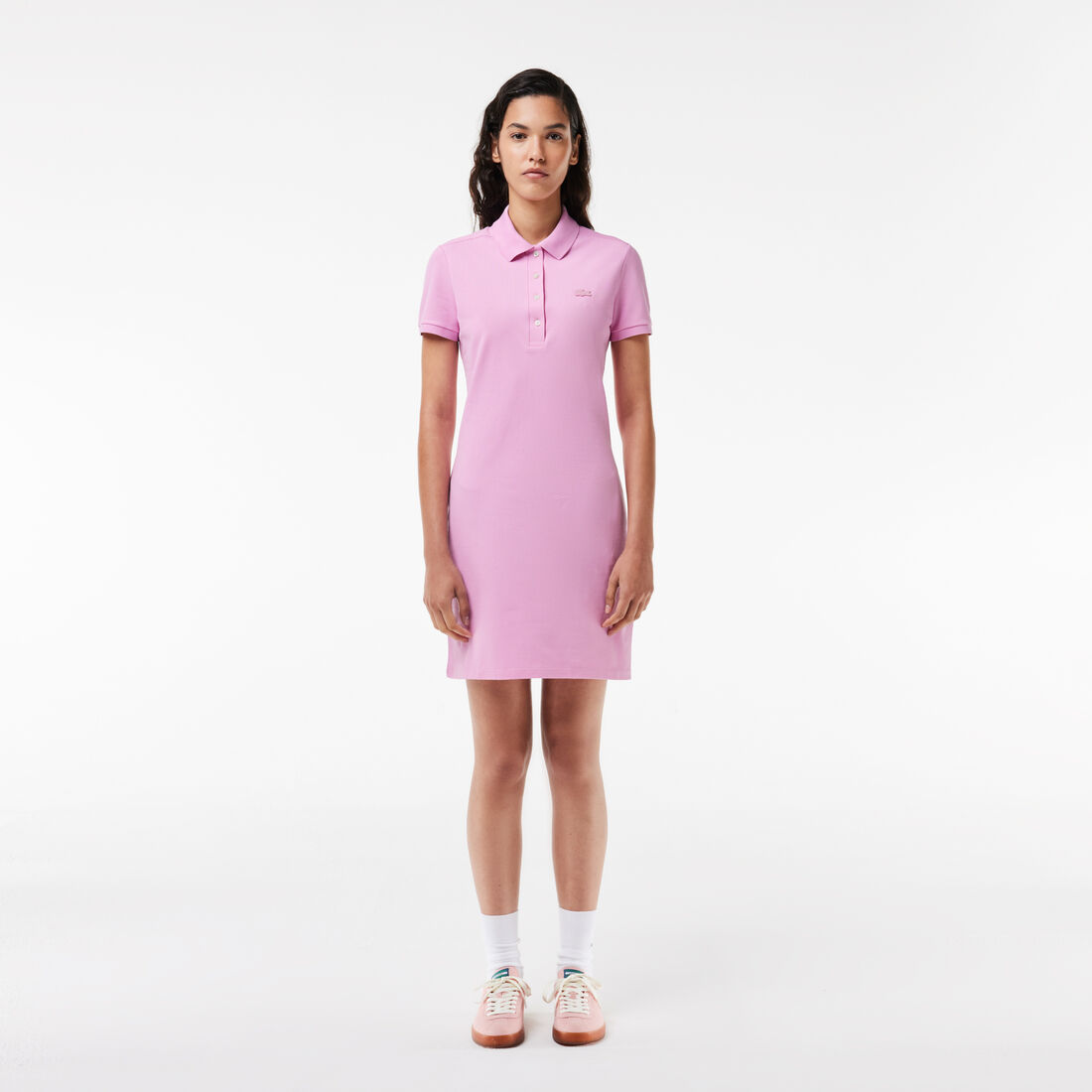 Slim Fit Stretch Petit Pique Polo Dress