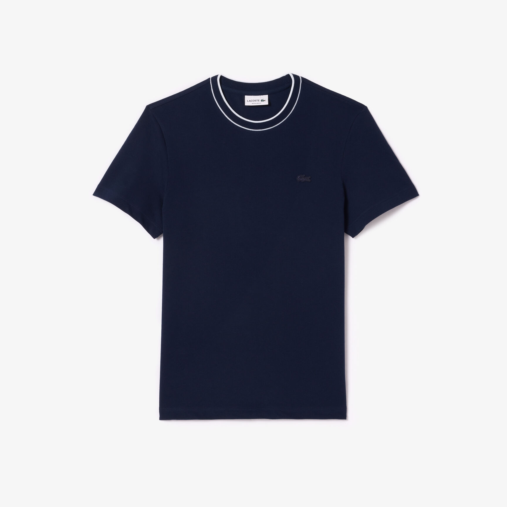 Stretch Pique Stripe Collar T-shirt