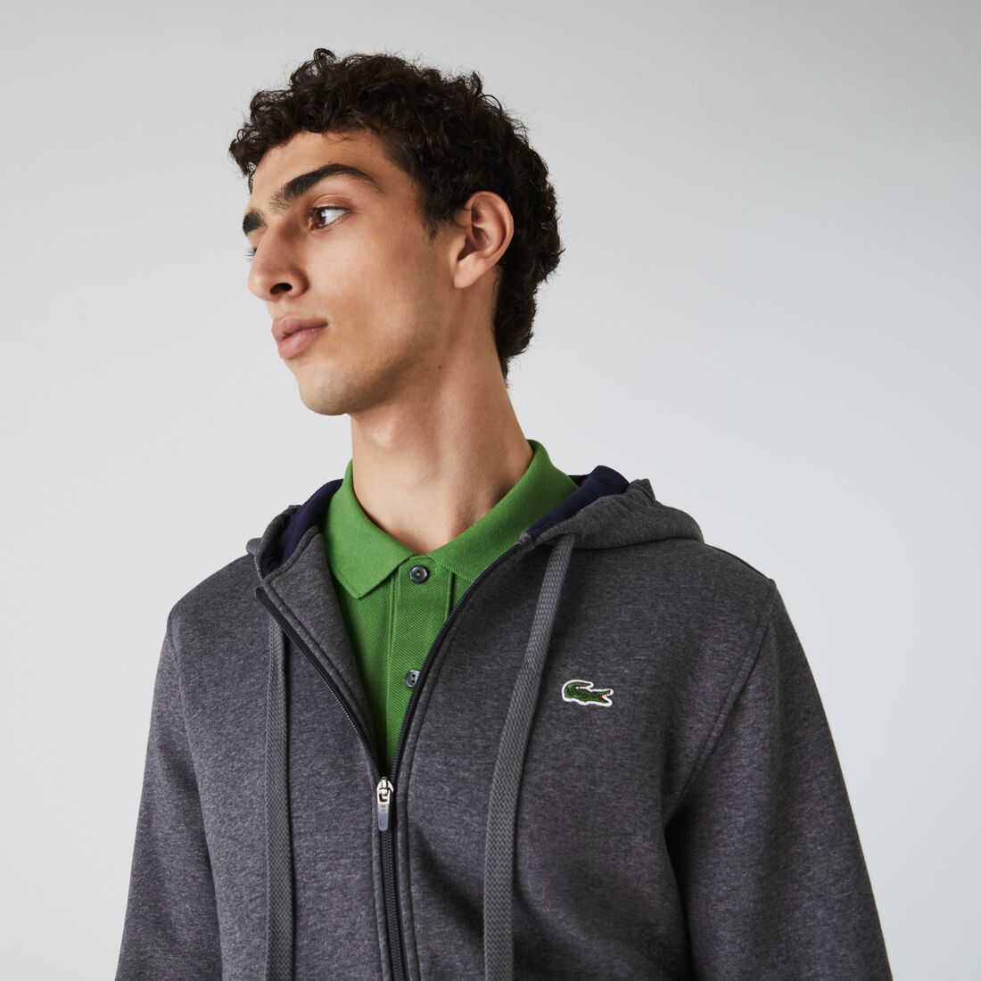 Men's Lacoste SPORT Tennis hooded zippered sweatshirt in fleece Men's Lacoste SPORT Tennis hooded zippered sweatshirt in fleece