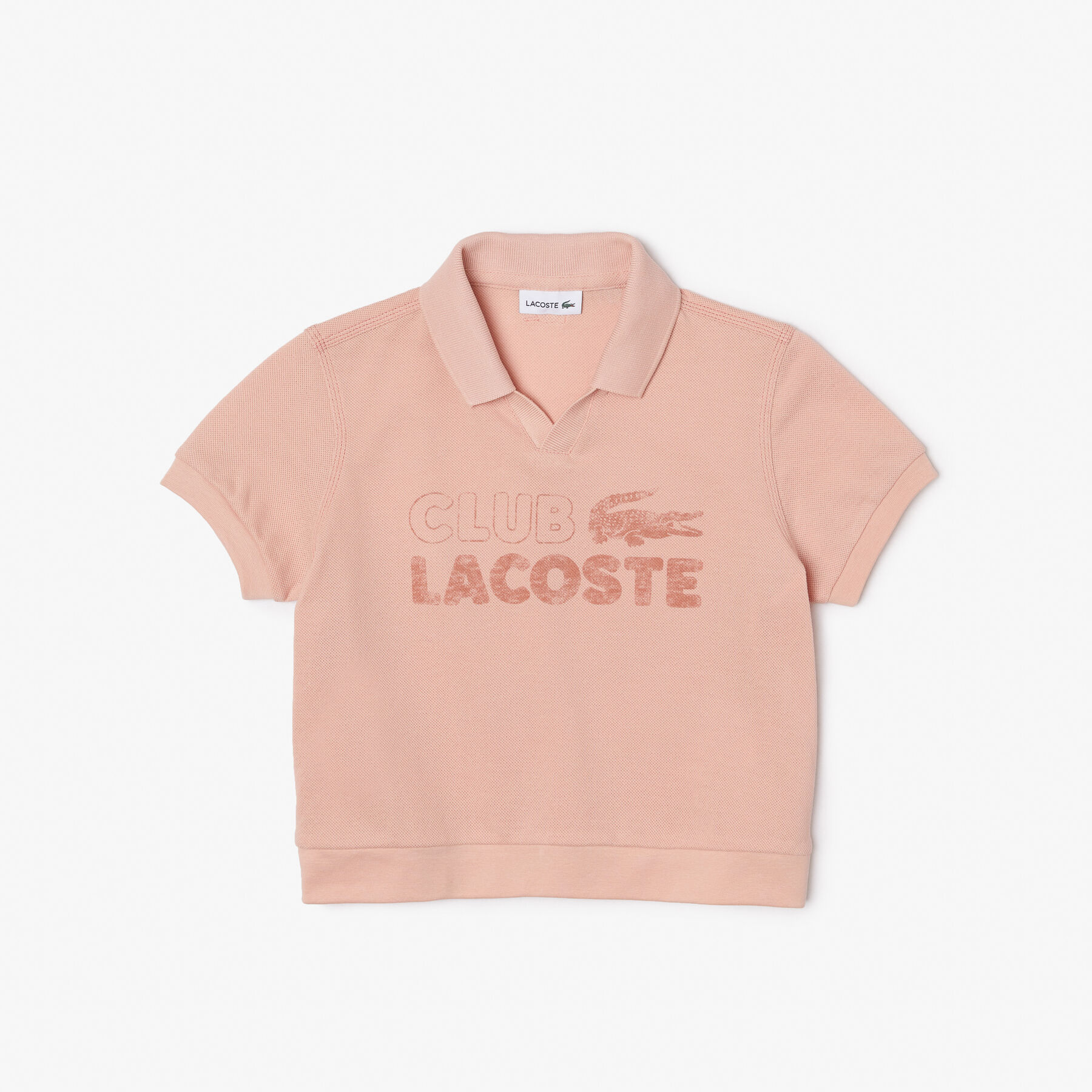 boys  lacoste organic cotton branded polo shirt