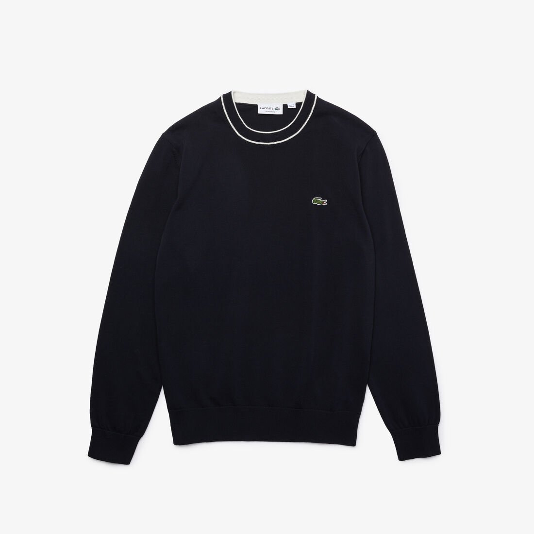 Men’s Crew Neck Striped Organic Cotton Sweater Men’s Crew Neck Striped Organic Cotton Sweater