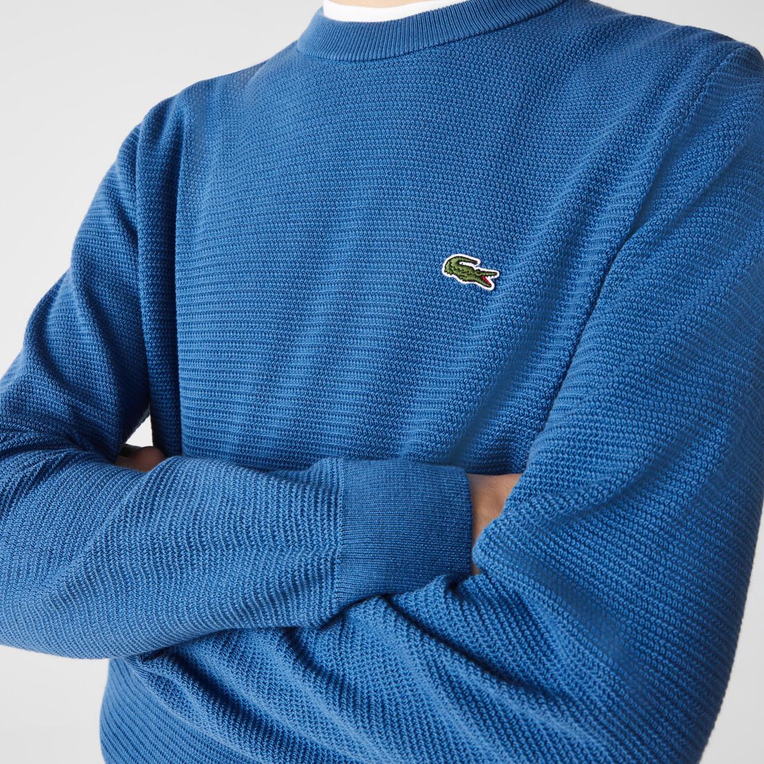 Men’s Crew Neck Textured Organic Cotton Sweater Men’s Crew Neck Textured Organic Cotton Sweater