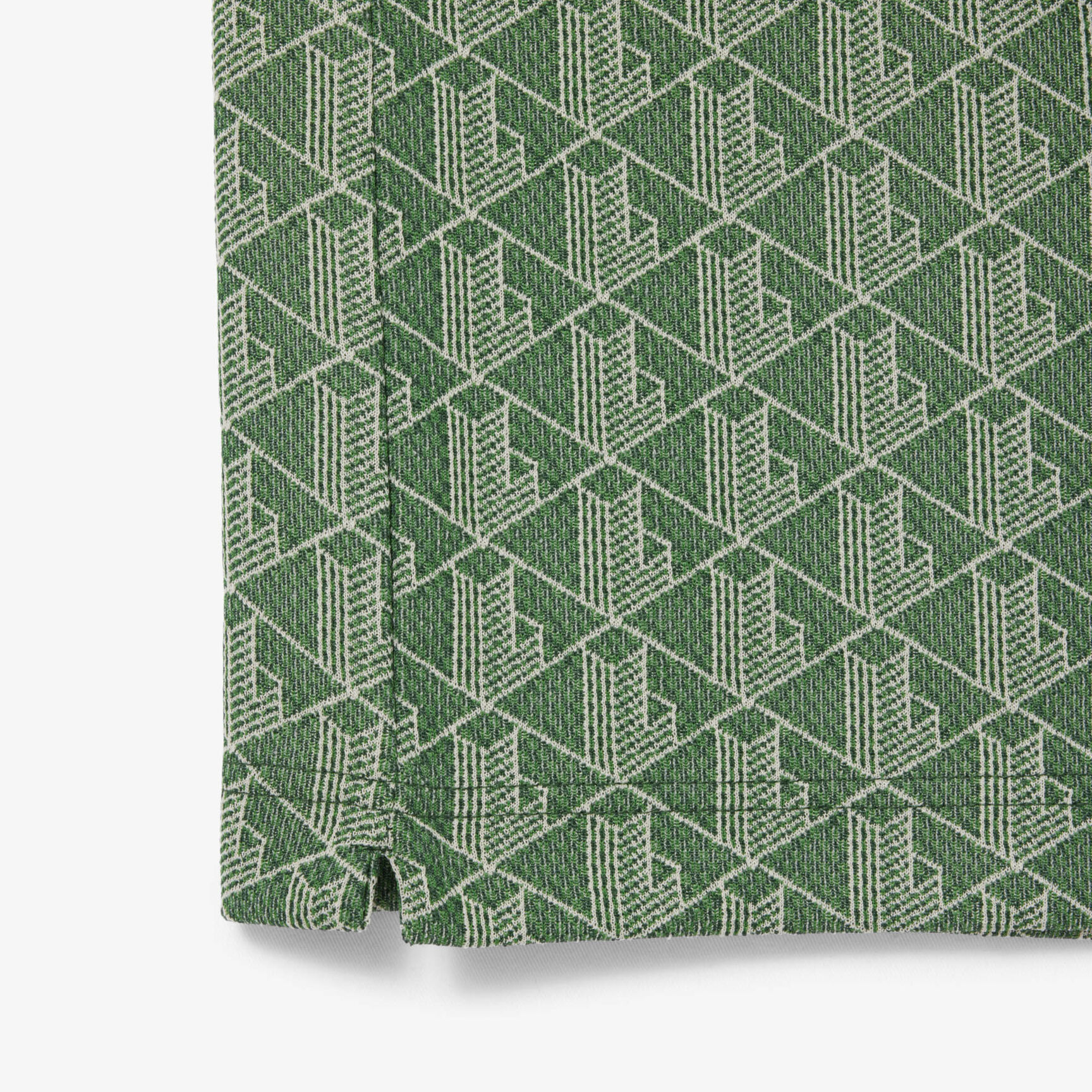 قميص بولو كلاسيكي بقصّة كلاسيكية من قماش الجاكار أحادي اللون قميص بولو كلاسيكي بقصّة كلاسيكية من قماش الجاكار أحادي اللون