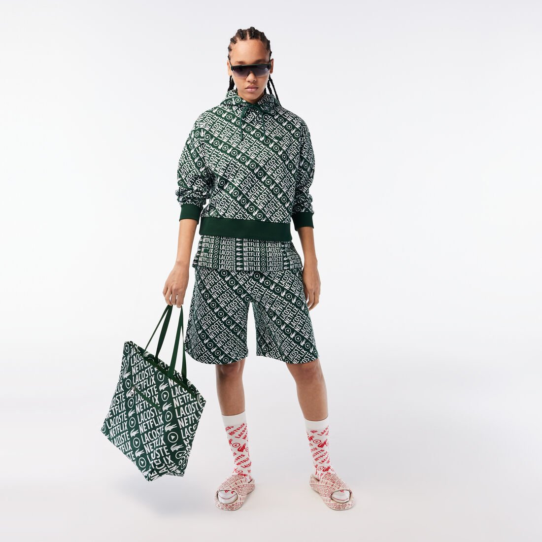 سويت شيرت قطن عضوي للنساء مجموعة Lacoste x Netflix سويت شيرت قطن عضوي للنساء مجموعة Lacoste x Netflix