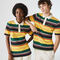 قميص بولو مقلم مطرز من بيكيه القطن مجموعة Lacoste LIVE للجنسين لاكوست قميص بولو مقلم مطرز من بيكيه القطن مجموعة lacoste live للجنسين