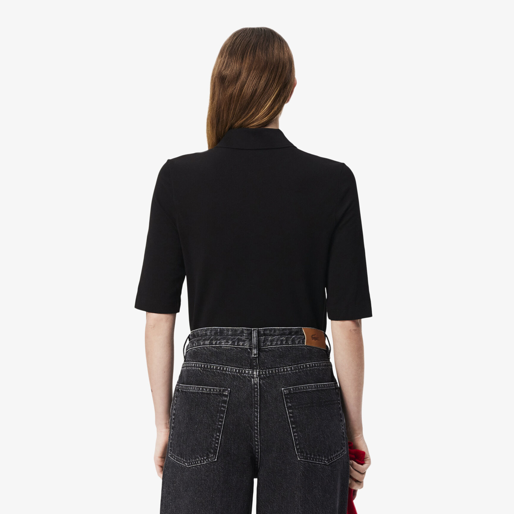 تي شيرت بولو بيكيه قطن ذو وجهين فضفاض تي شيرت بولو بيكيه قطن ذو وجهين فضفاض