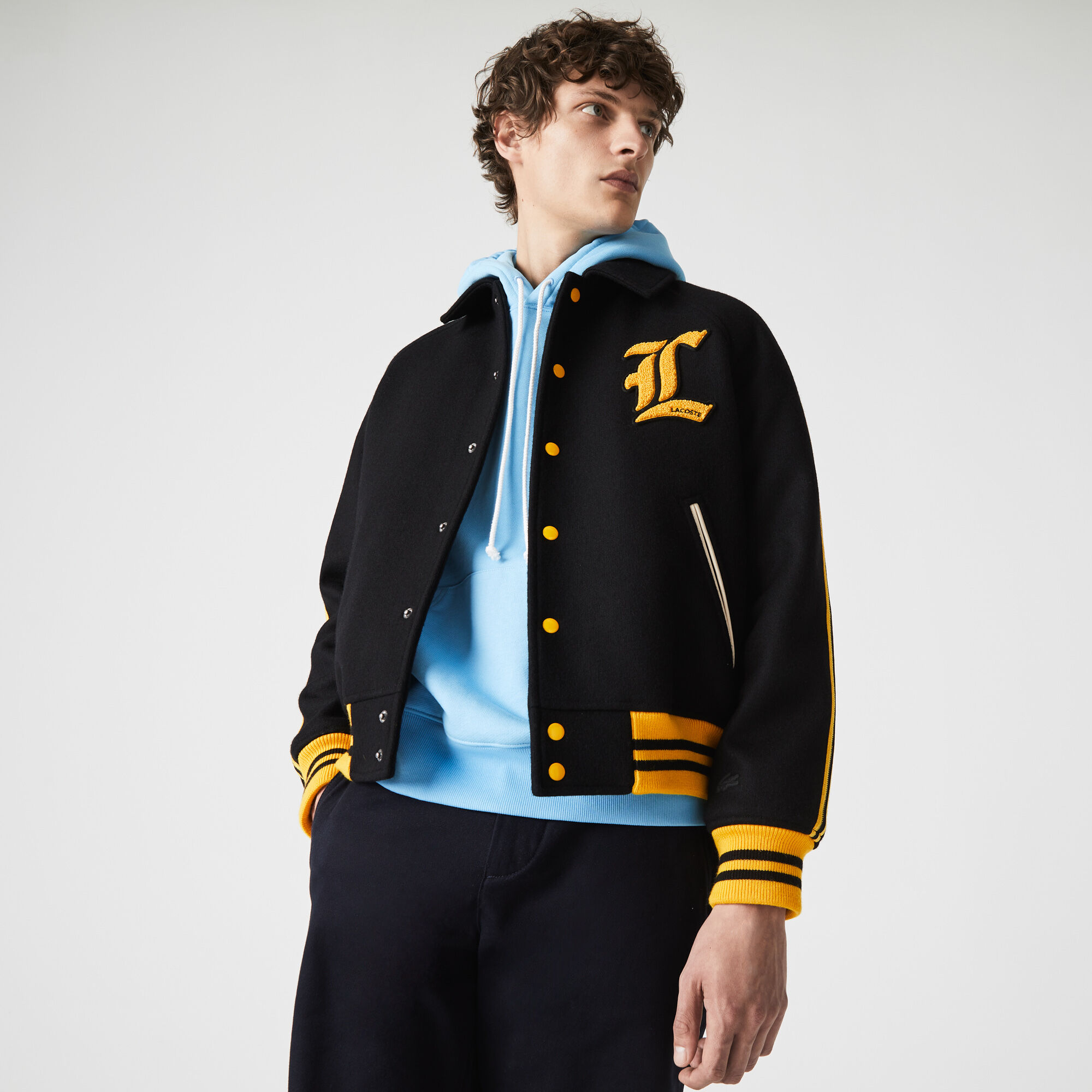Buy Men s Lacoste L VE Wool Blend Teddy Style Jacket Lacoste EG