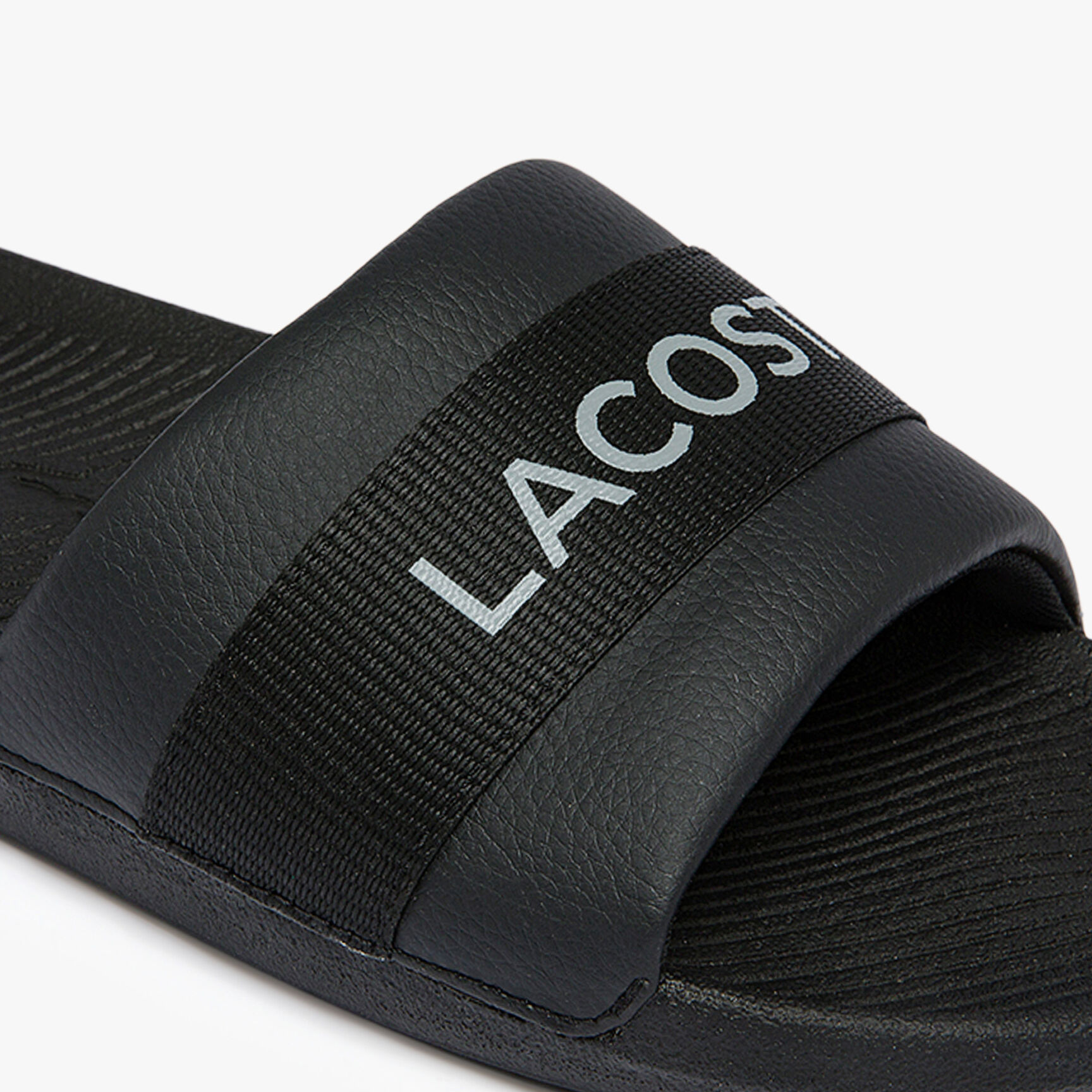 Men's Croco Slides Textile Logo