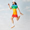 lacoste women s polaroid collaboration striped cotton piqu  polo dress