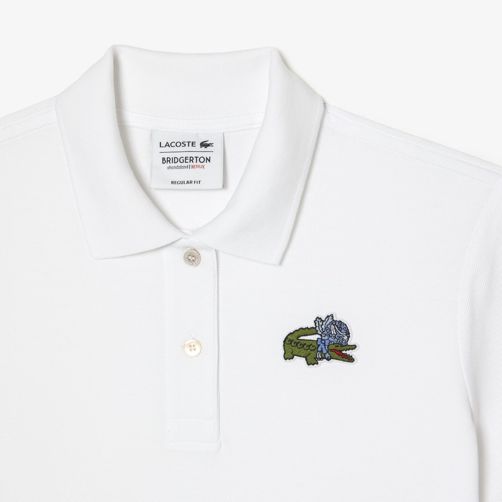 Buy Women s Lacoste x Netflix Crocodile Show Print Polo Shirt Lacoste EG