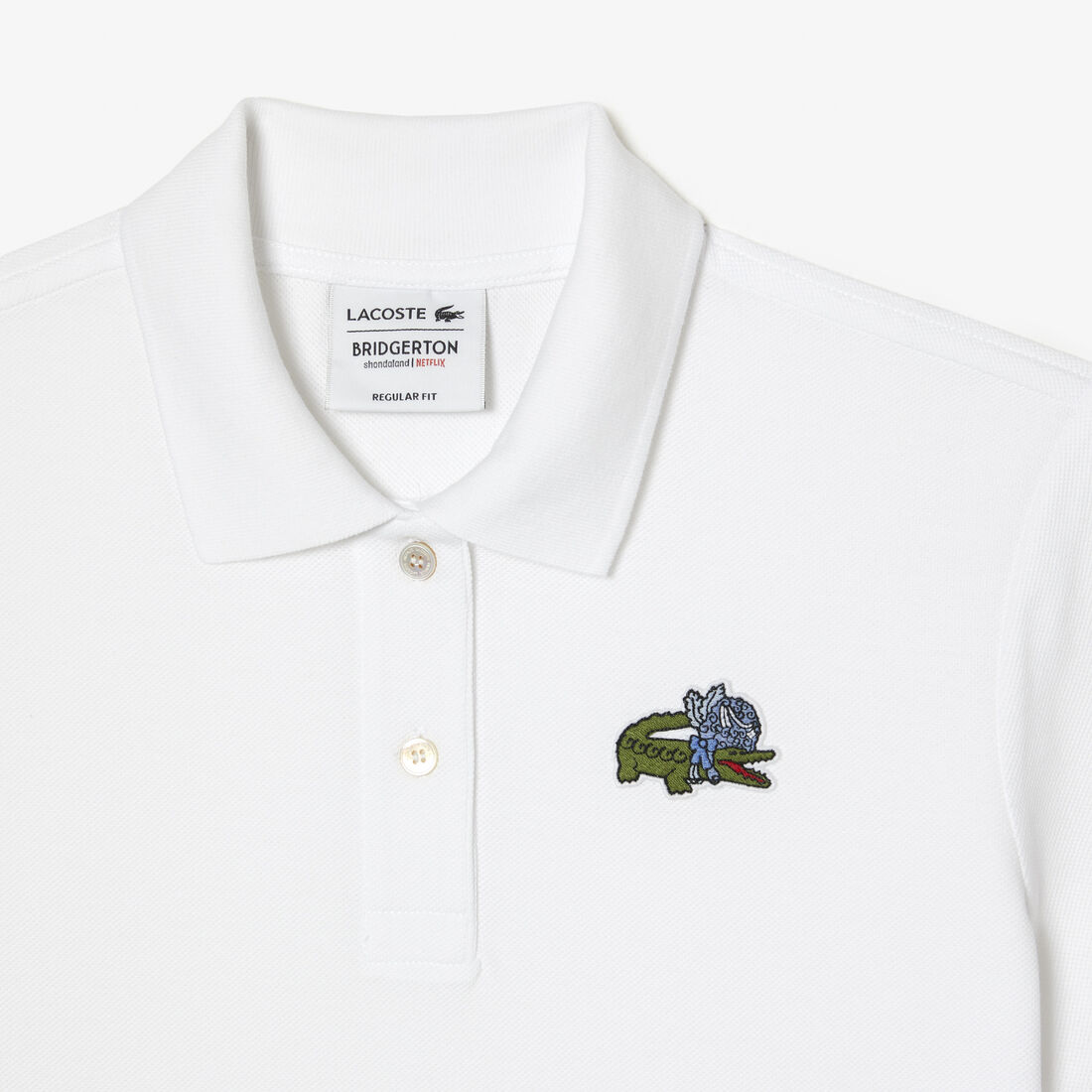 Women's Lacoste x Netflix Crocodile Show Print Polo Shirt Women's Lacoste x Netflix Crocodile Show Print Polo Shirt