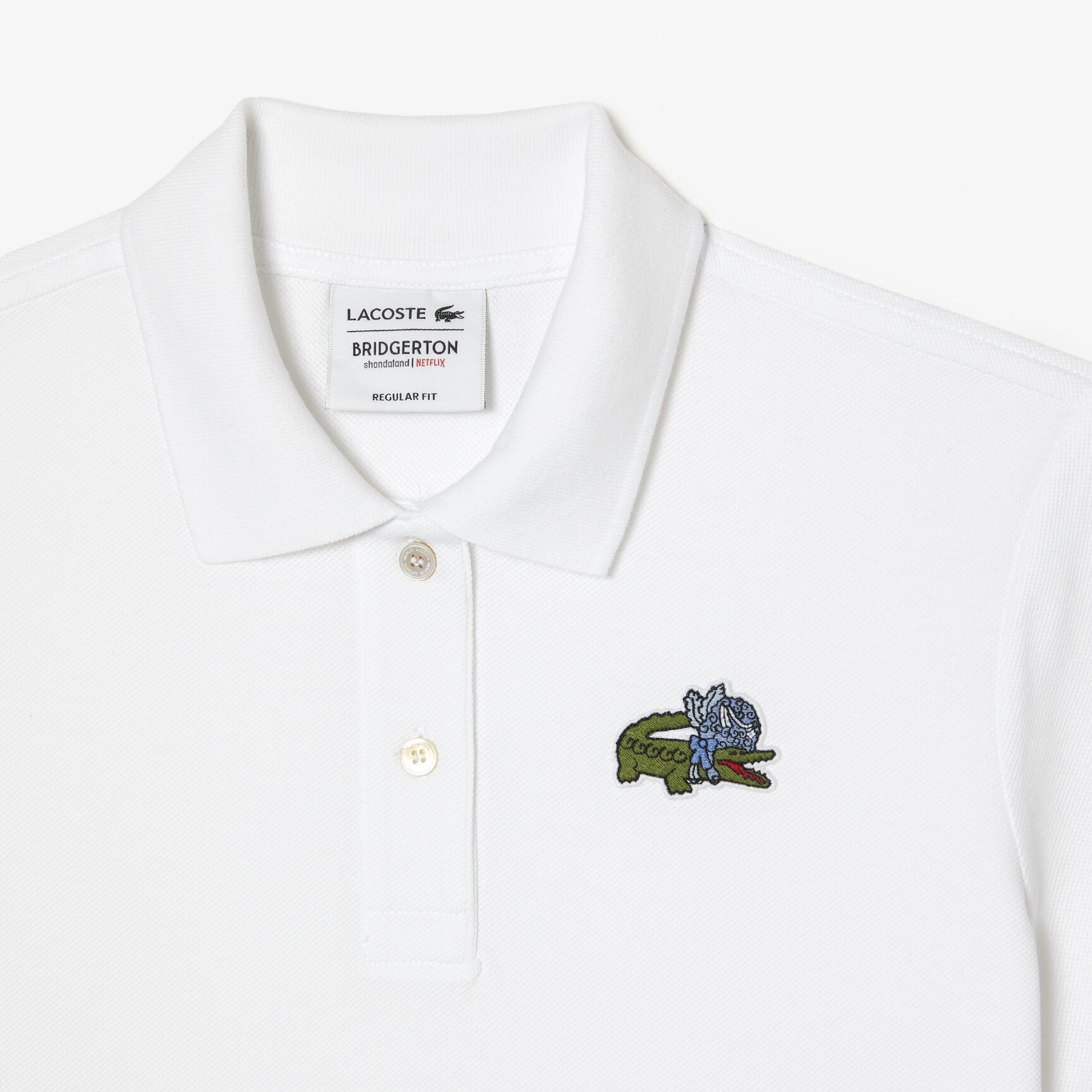 Women's Lacoste x Netflix Crocodile Show Print Polo Shirt Women's Lacoste x Netflix Crocodile Show Print Polo Shirt