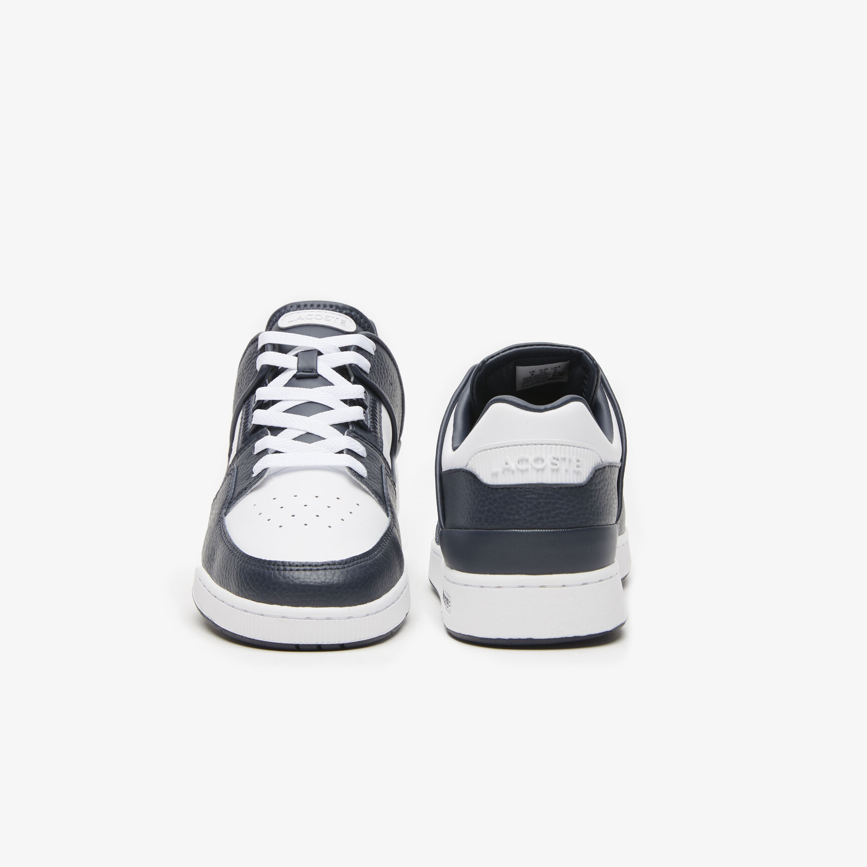 Men's Lacoste Court Cage Leather Heel Pop Trainers Men's Lacoste Court Cage Leather Heel Pop Trainers