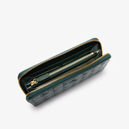 Maheki Zipped Embossed Leather Billfold Maheki Zipped Embossed Leather Billfold
