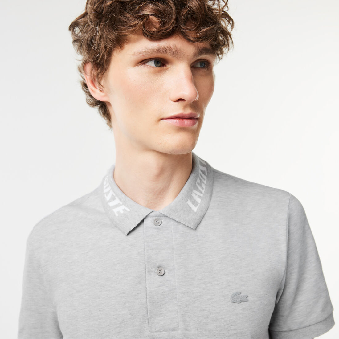 Men's Lacoste Branded Slim Fit Stretch Pique Polo Men's Lacoste Branded Slim Fit Stretch Pique Polo