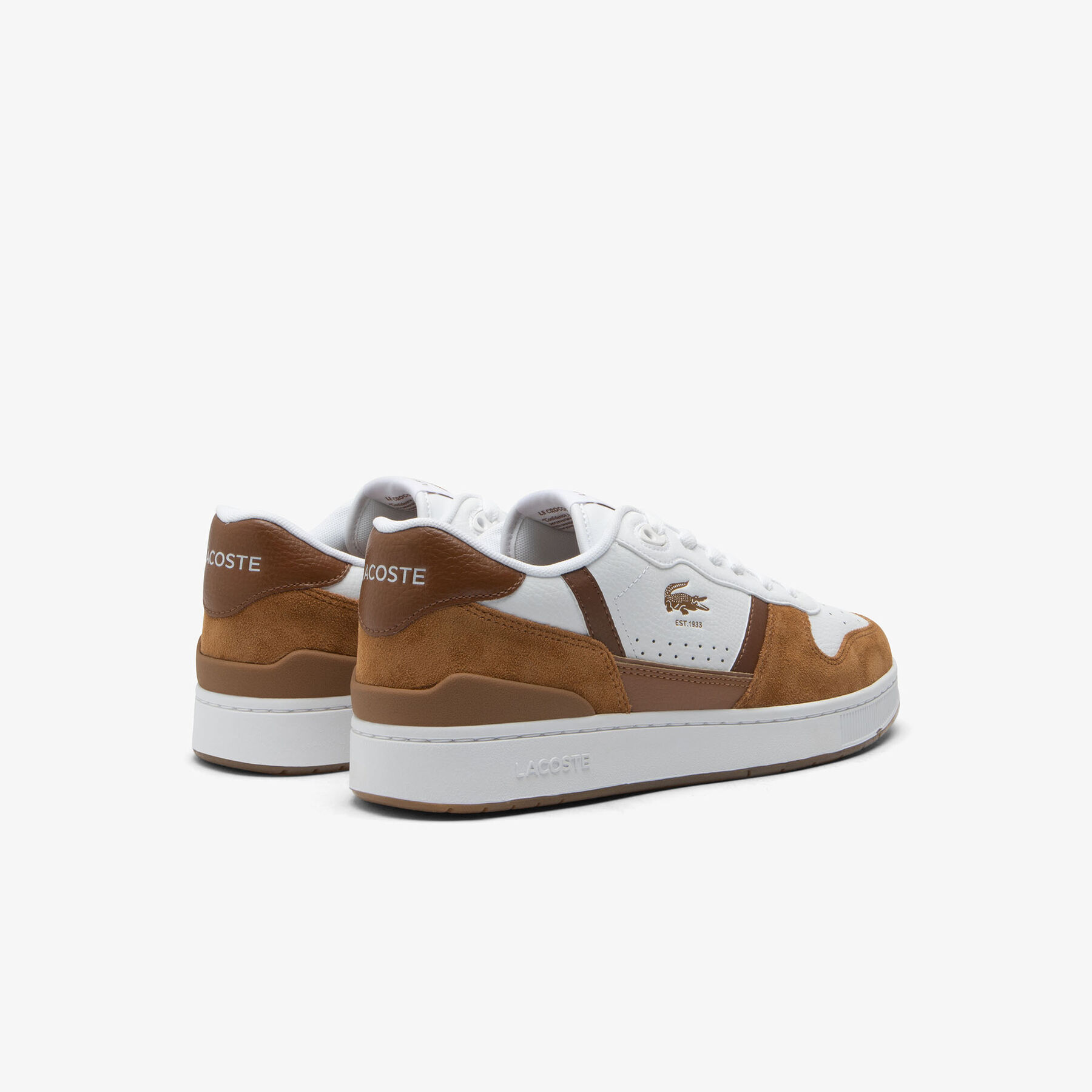 lacoste men s t clip set leather sneakers