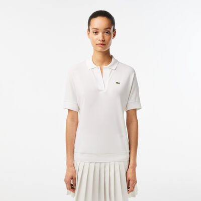 Women's Lacoste Loose Fit Flowy Piqué Polo Shirt