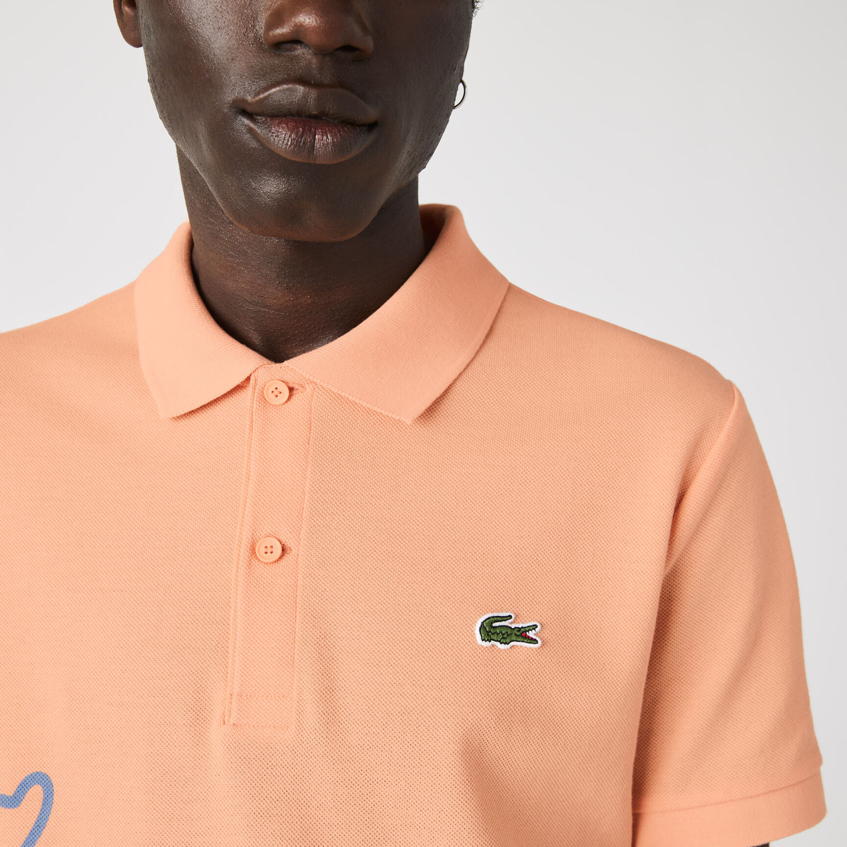 Men&rsquo;s Lacoste Regular Fit Crocodile Print Cotton Piqu&eacute; Polo