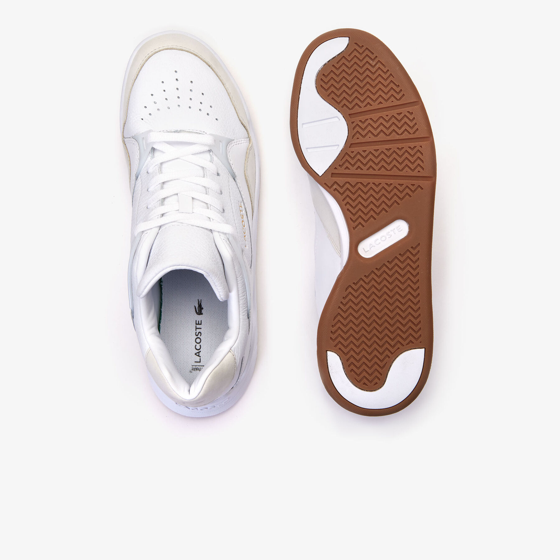 Men's Court Slam Perforated Leather Trainers lacoste men s court slam perforated leather trainers