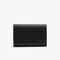 lacoste women s chantaco matte piqu  leather snap flap wallet