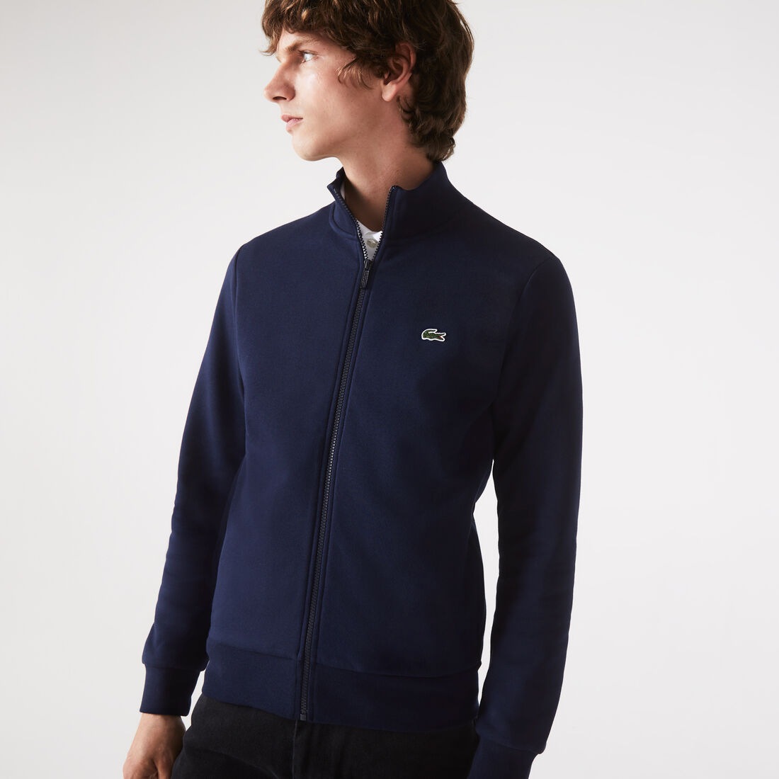 Men's Lacoste Regular Fit Brushed Fleece Zippered Jogger Sweatshirt