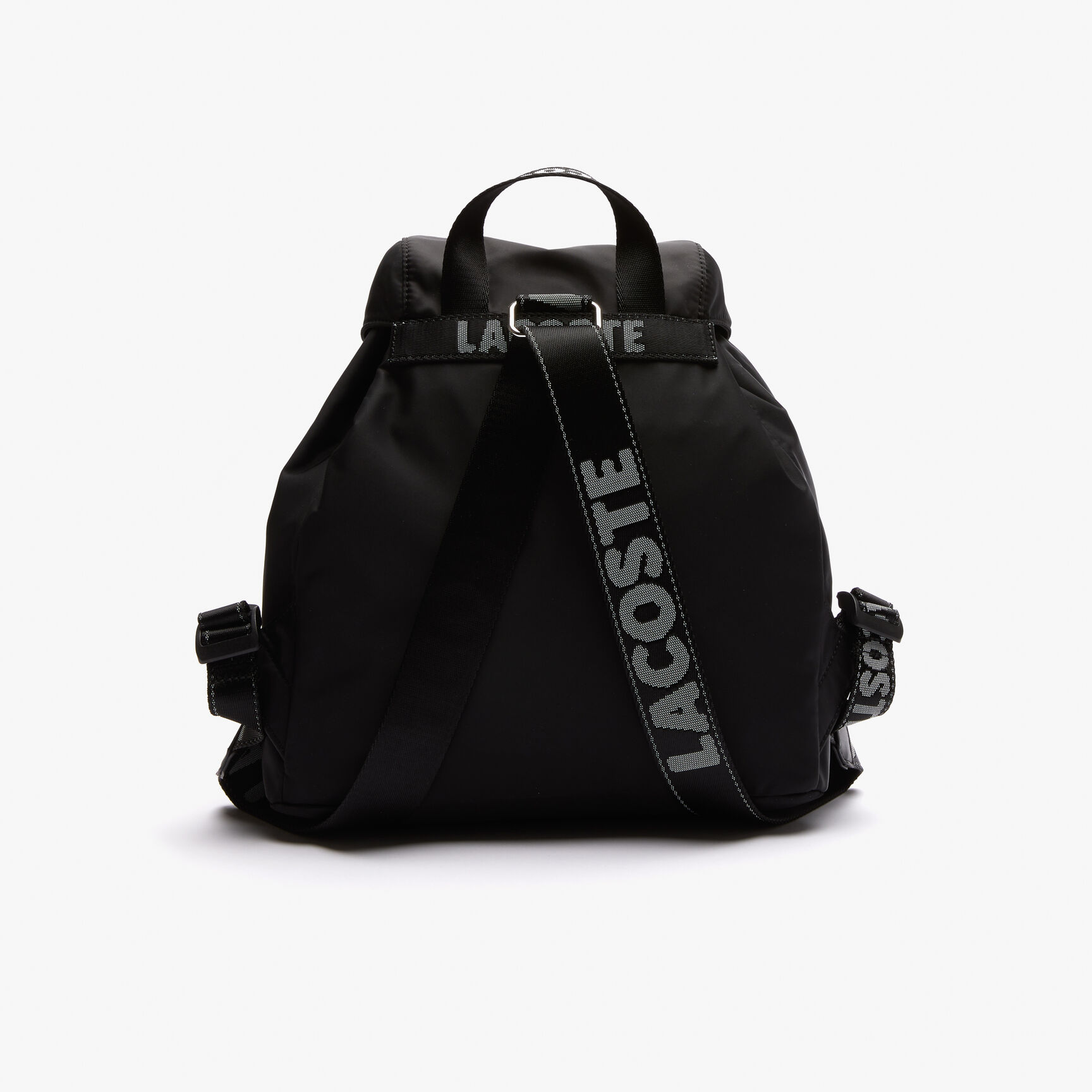 Unisex Lacoste Branded Nylon Flap Backpack