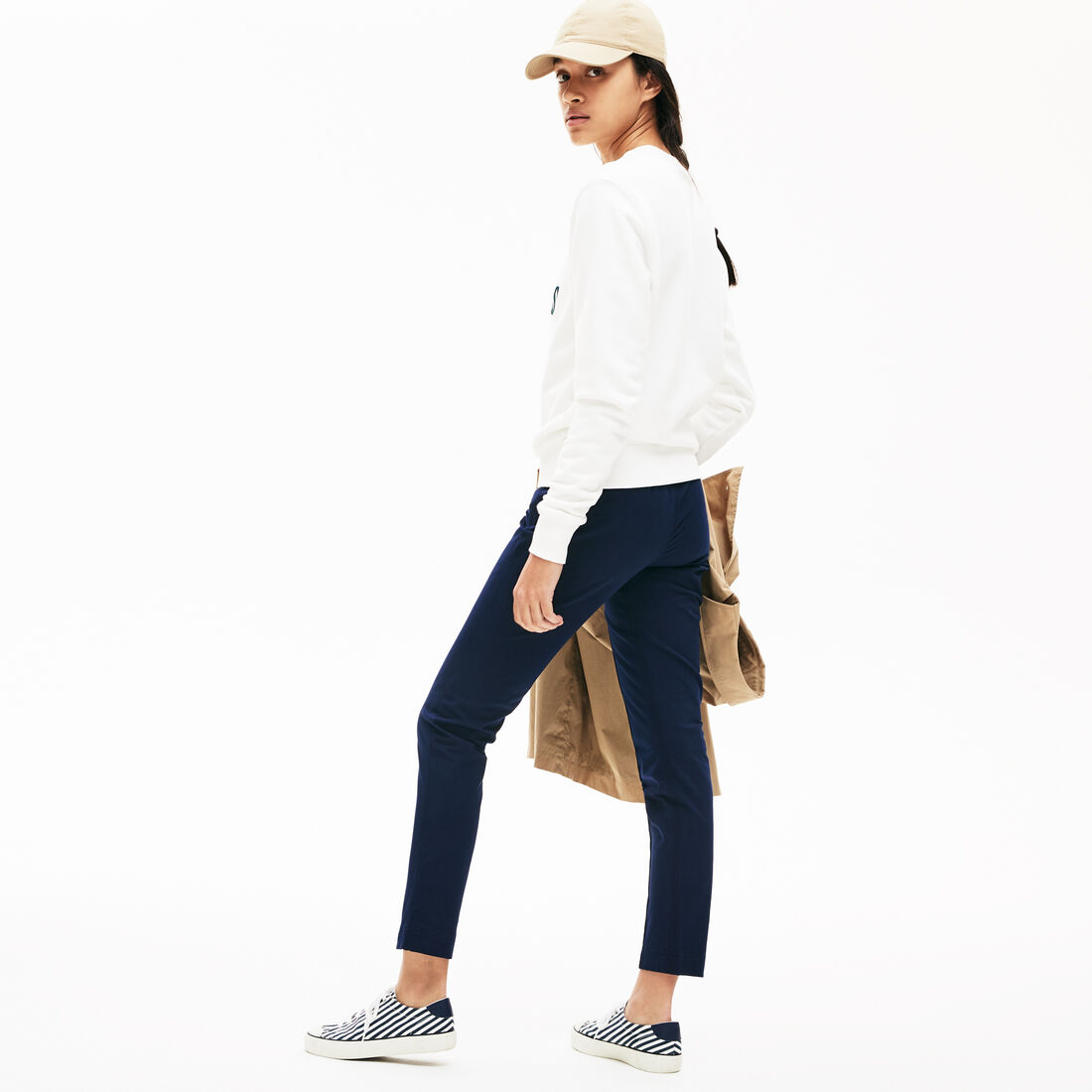 Women's Pleated Stretch Cotton Leggings Women's Pleated Stretch Cotton Leggings