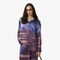 lacoste oversized landscape print satin shirt