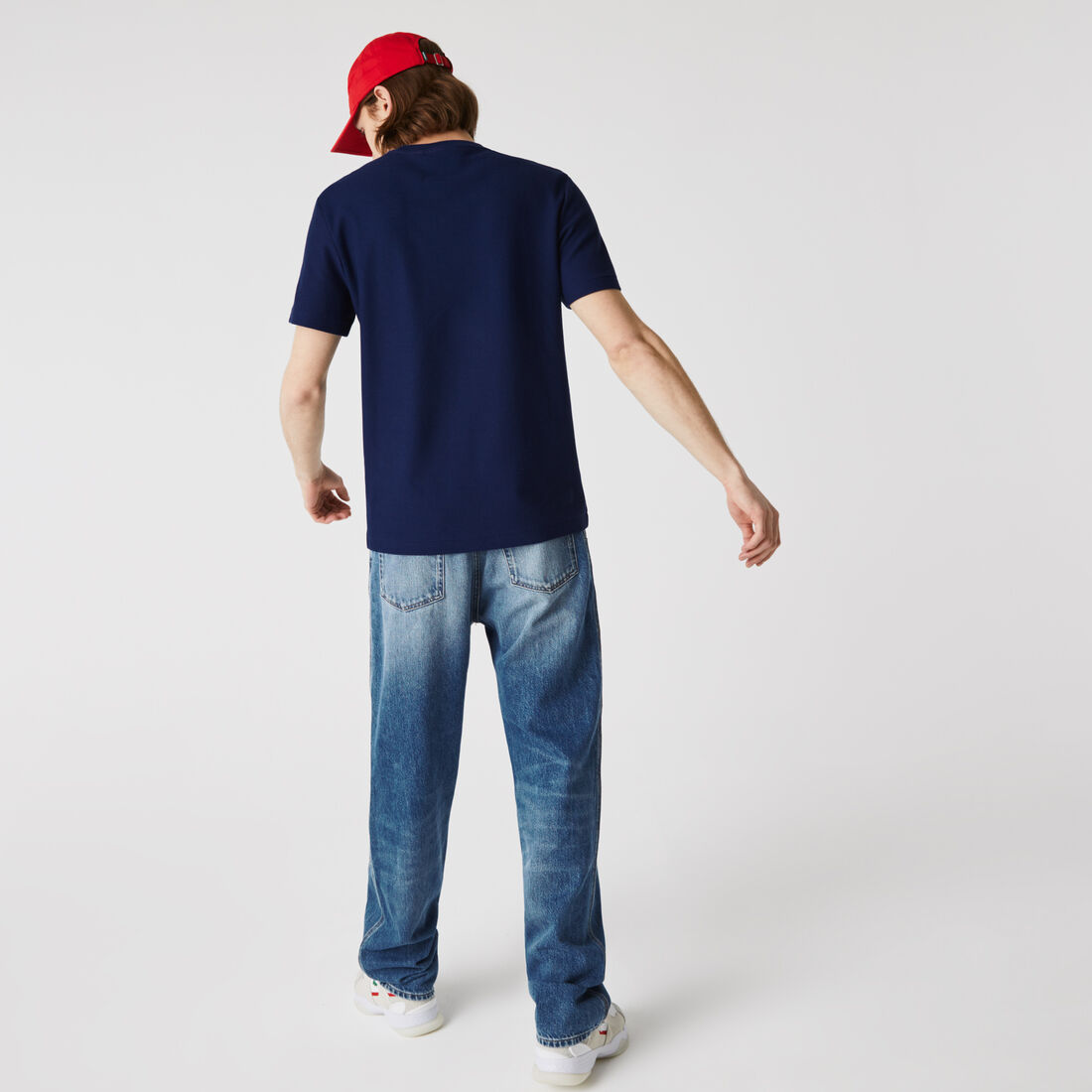 Men's Made In France Textured Striped Organic Cotton T-shirt Men's Made In France Textured Striped Organic Cotton T-shirt