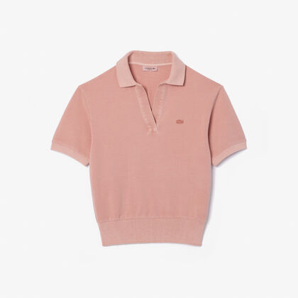 Natural Dyed Cotton Pique Polo Shirt