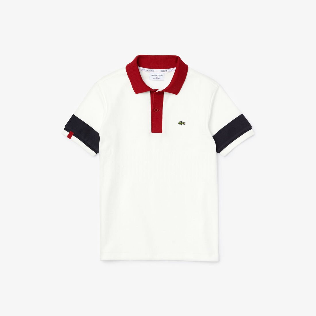 Boys' Lacoste Made in France Piqué Effect Cotton Polo Shirt