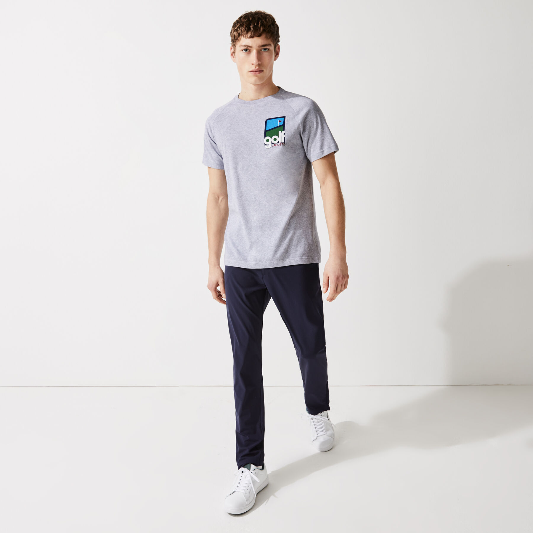Men's Lacoste SPORT 3D Design Breathable Cotton Golf T-shirt men s lacoste sport 3d design breathable cotton golf t shirt