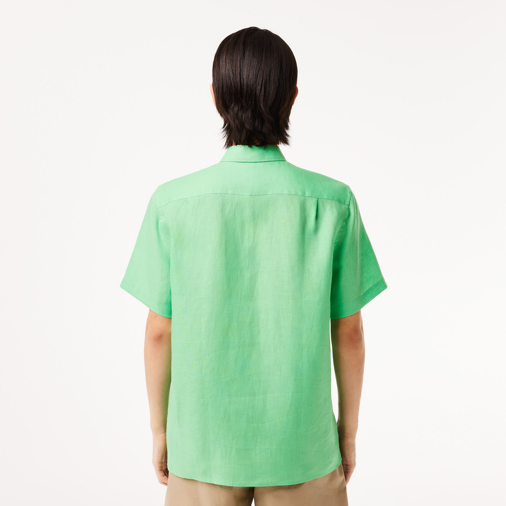 قميص كتان بأكمام قصيرة