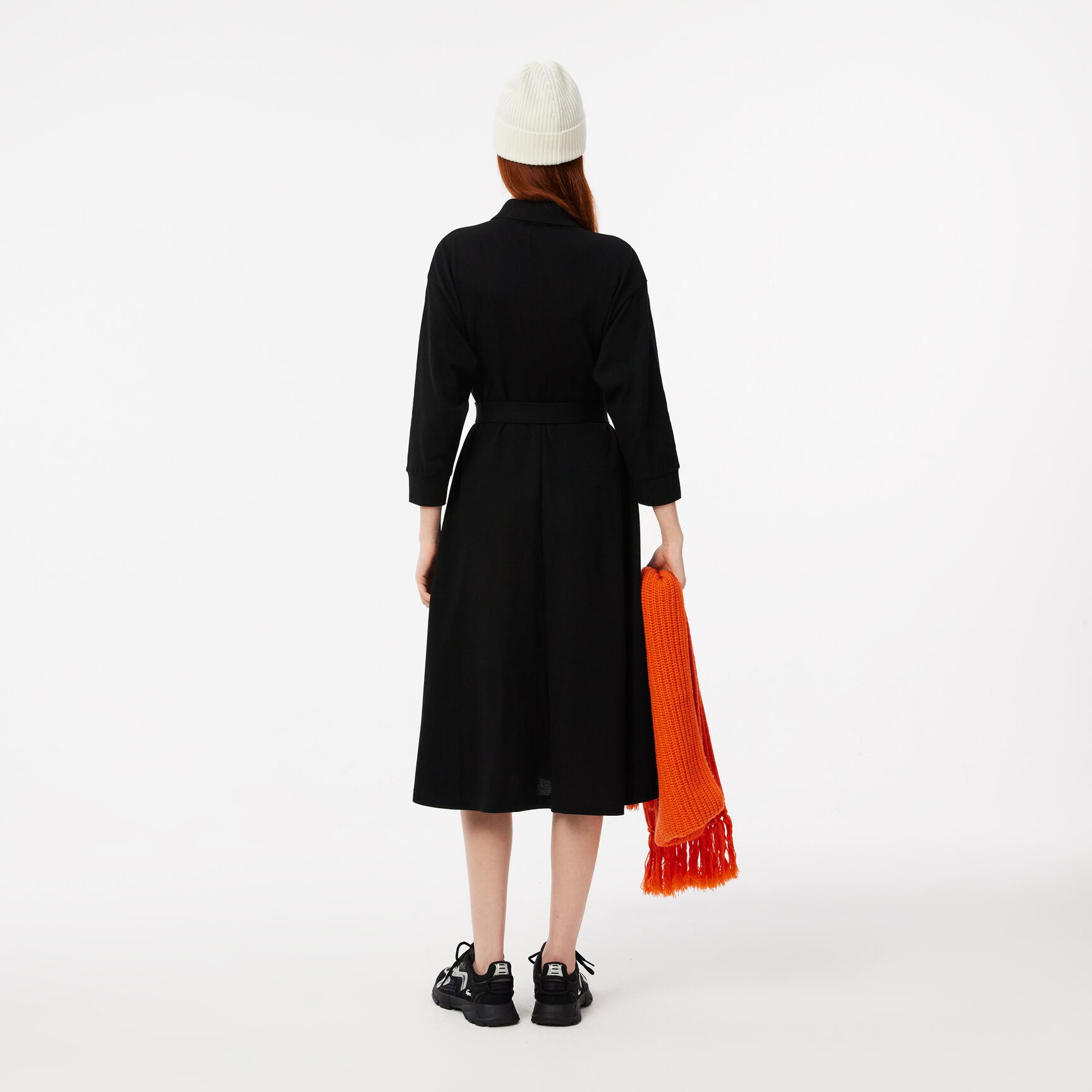 3/4 Sleeve Cotton Pique Polo Dress