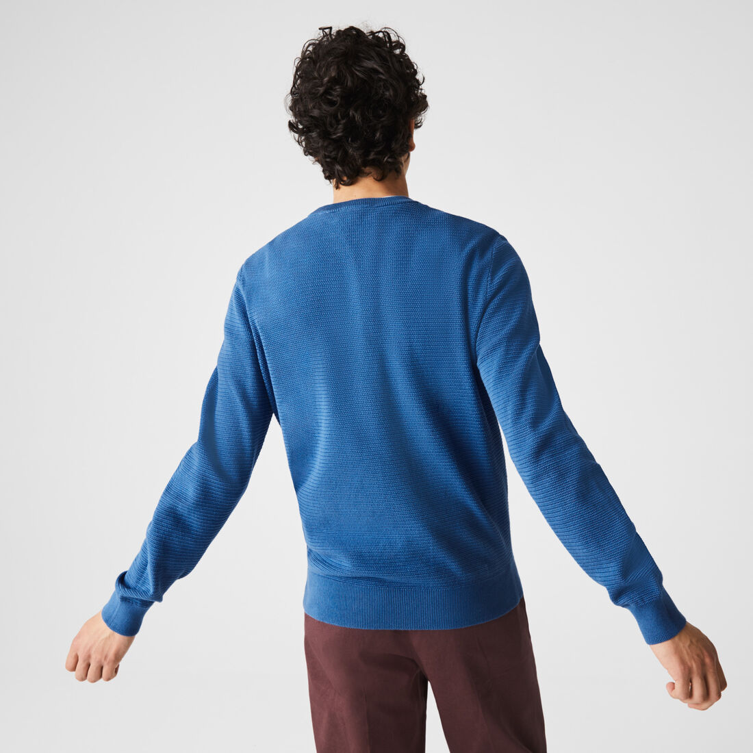 Men’s Crew Neck Textured Organic Cotton Sweater Men’s Crew Neck Textured Organic Cotton Sweater