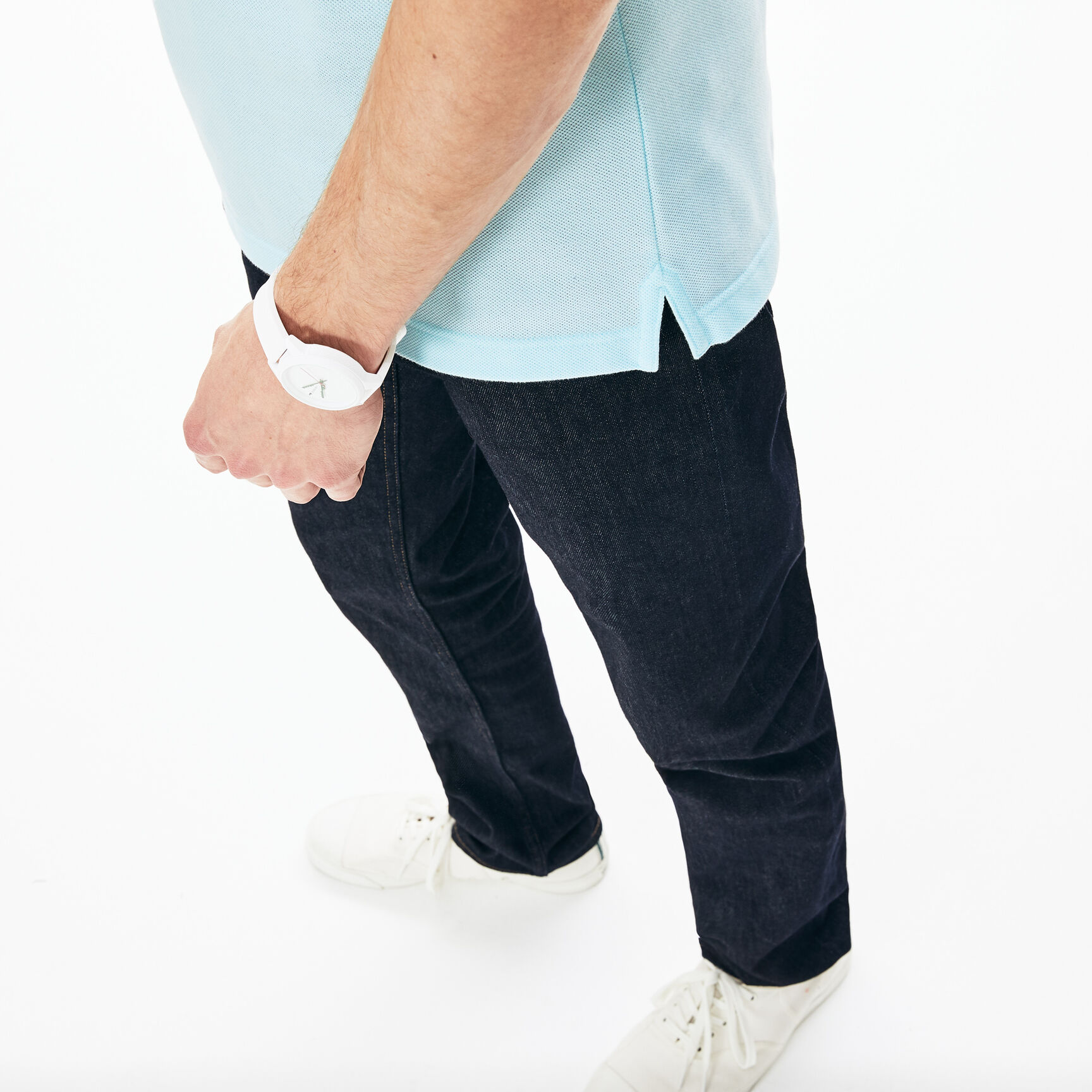 قميص بولو بيكيه بقصة ضيقة L.12.12 قميص بولو بيكيه بقصة ضيقة L.12.12