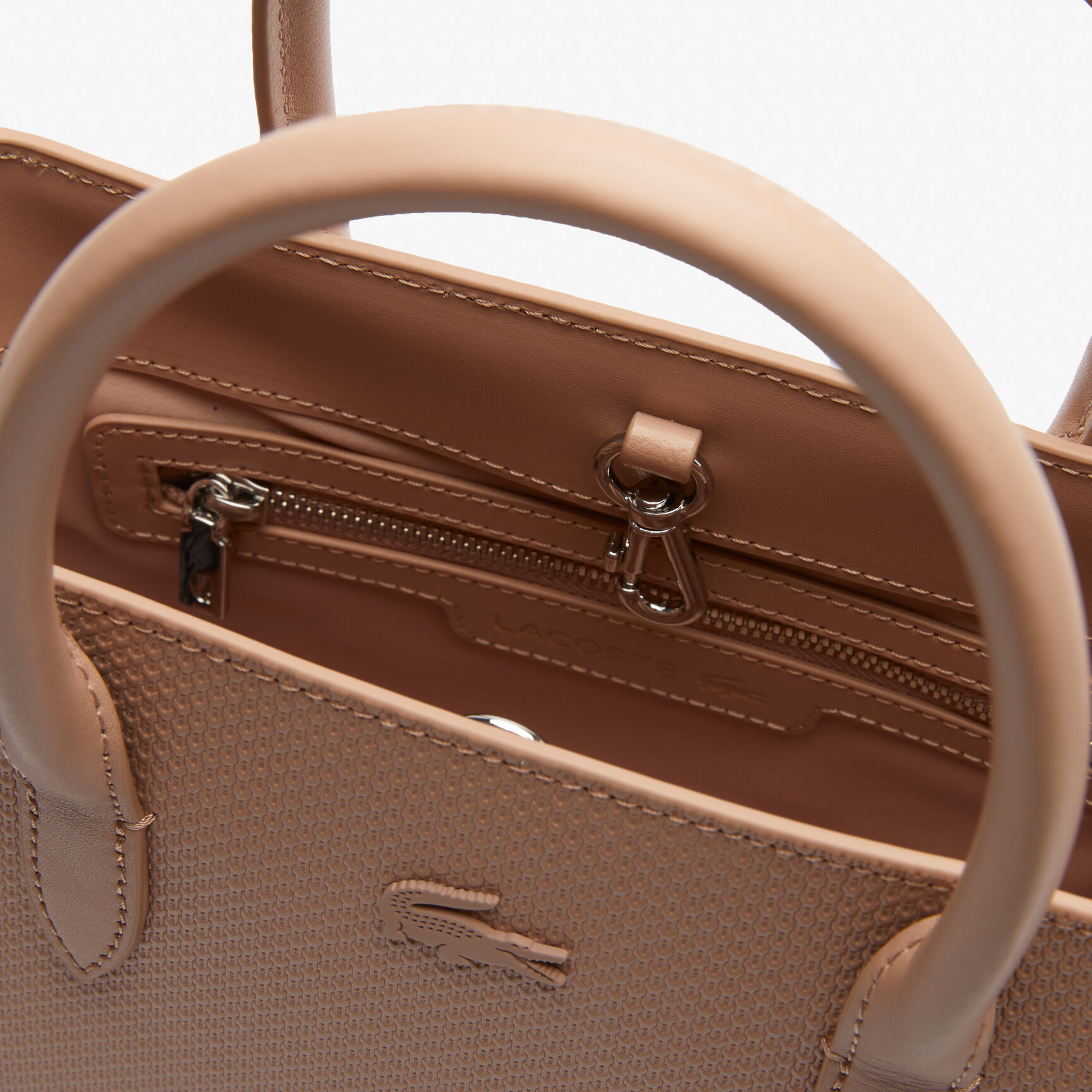 Women's Chantaco Piqu&eacute; Leather Small Shoulder Shopping Bag