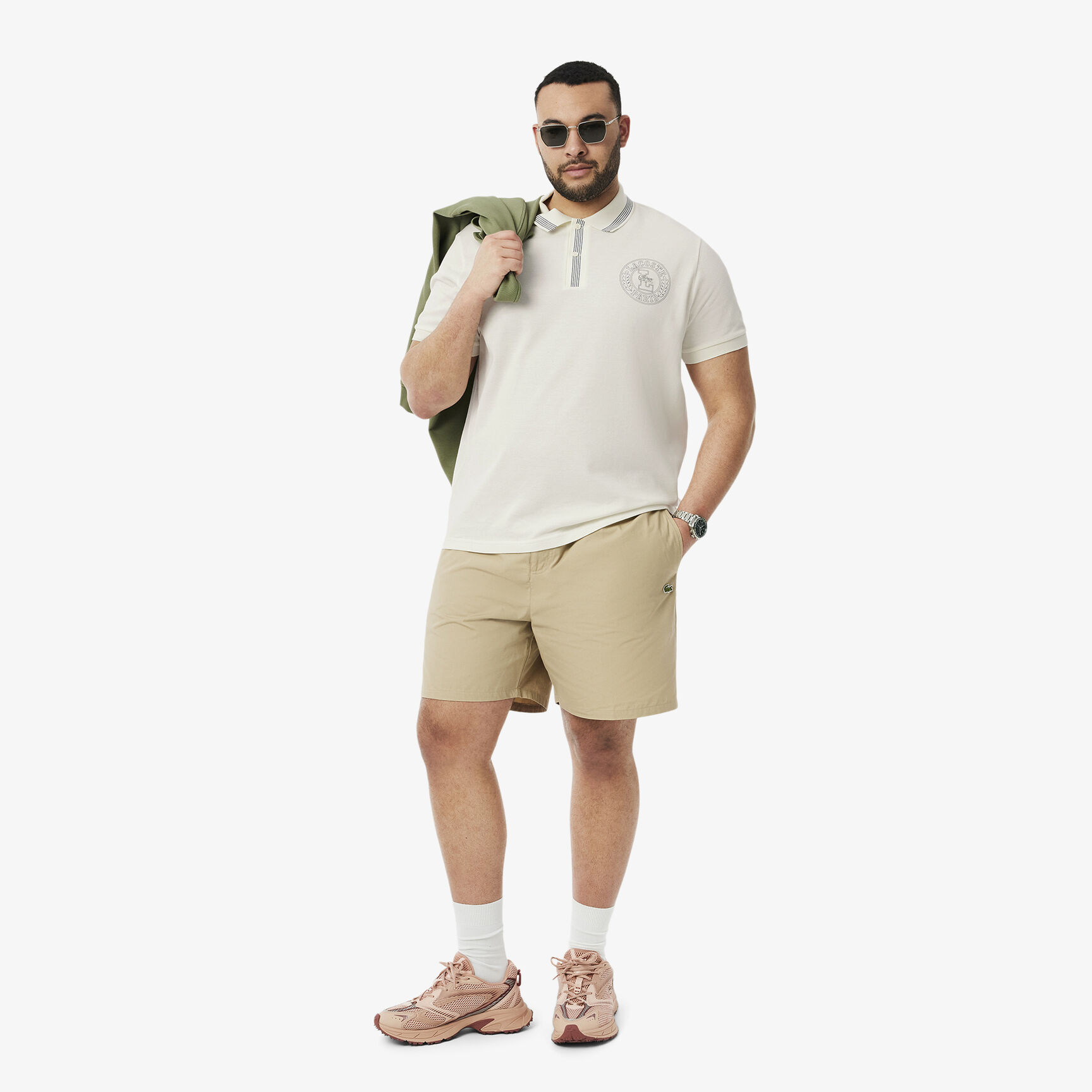 Regular Fit L.12.12 Badge Print Polo Shirt