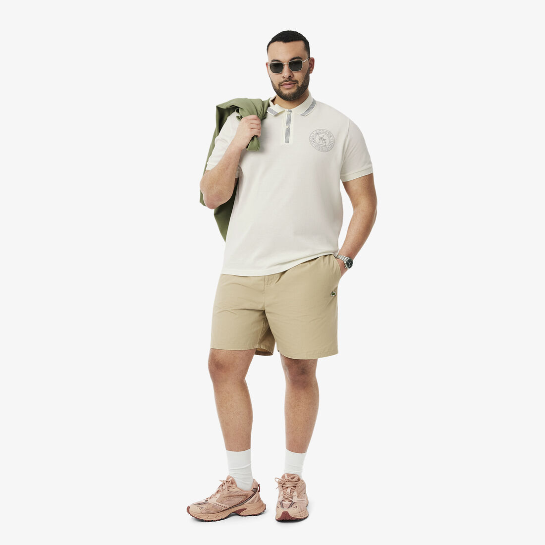 Regular Fit L.12.12 Badge Print Polo Shirt Regular Fit L.12.12 Badge Print Polo Shirt